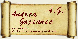 Andrea Gajtanić vizit kartica